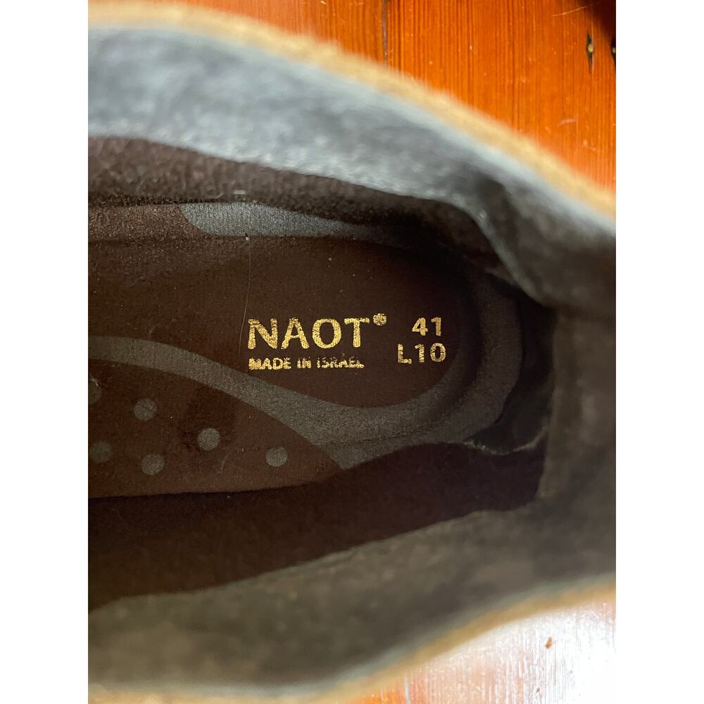 Naot Leather & Suede Ankle Booties Women’s EU 41 US 10 Comfort Zip Brown - Picture 3 of 8